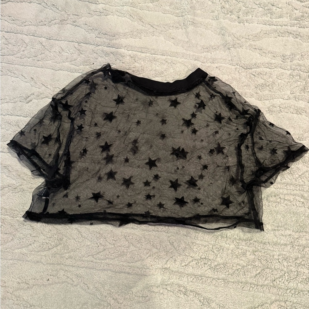 SHEIN Black Mesh crop